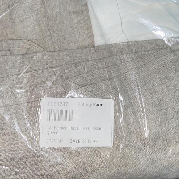 Pottery Barn Bedding Pottery Barn Belgian Flax Linen Bed Skirt